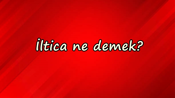 İltica Ne Demek?