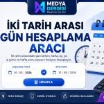 İki tarih arası gün hesaplama aracı