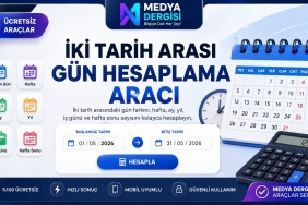 İki tarih arası gün hesaplama aracı