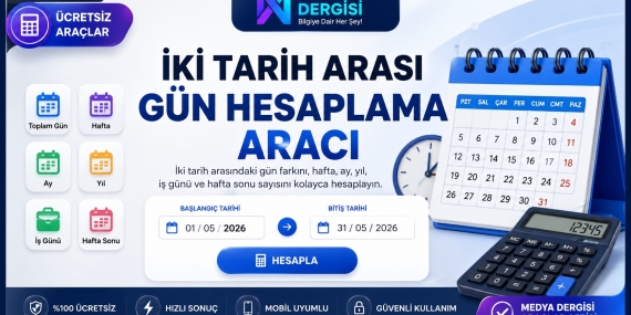 İki tarih arası gün hesaplama aracı