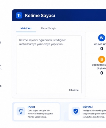 Ücretsiz Kelime Sayacı