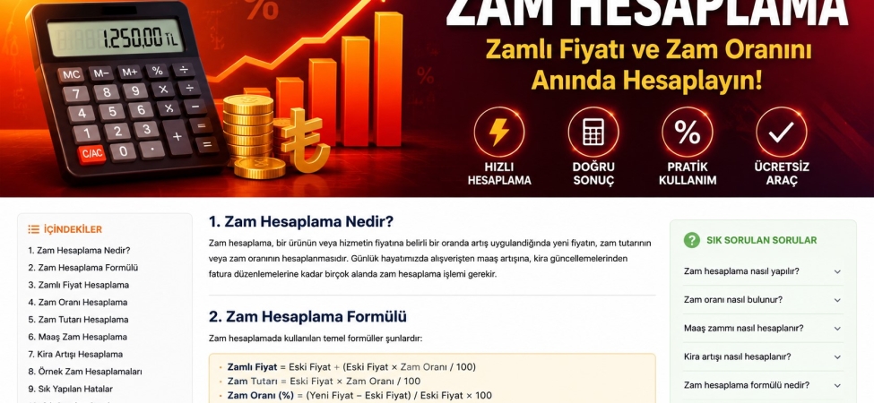 Zam Hesaplama
