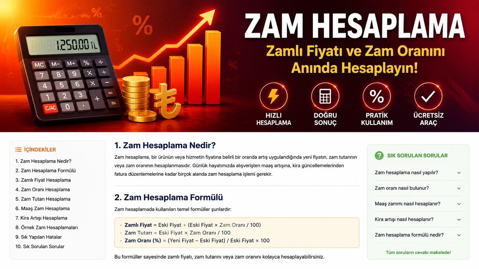 Zam Hesaplama