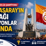 Galatasaray'ın bayrağı Şampiyonlar Anıtı'nda