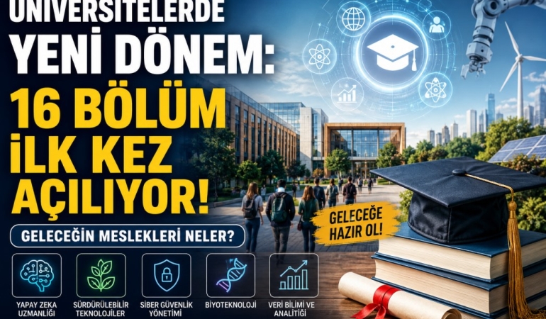 Üniversitelerde ilk kez açılan 16 bölüm