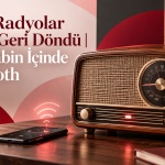 Retro Radyolar Neden Geri Döndü | Eski Kabin İçinde Bluetooth Ahşap dokulu kabini, yuvarlak düğmeleri ve ibreli göstergesi olan bir radyo bugün bir evin rafında duruyorsa,