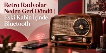 Retro Radyolar Neden Geri Döndü | Eski Kabin İçinde Bluetooth Ahşap dokulu kabini, yuvarlak düğmeleri ve ibreli göstergesi olan bir radyo bugün bir evin rafında duruyorsa,