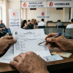 Vergi borcu sorgulama işlemi için e-Devlet ekranını inceleyen kullanıcı