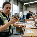 Sahte kargo mesajı içeren telefonu kontrol eden kullanıcı
